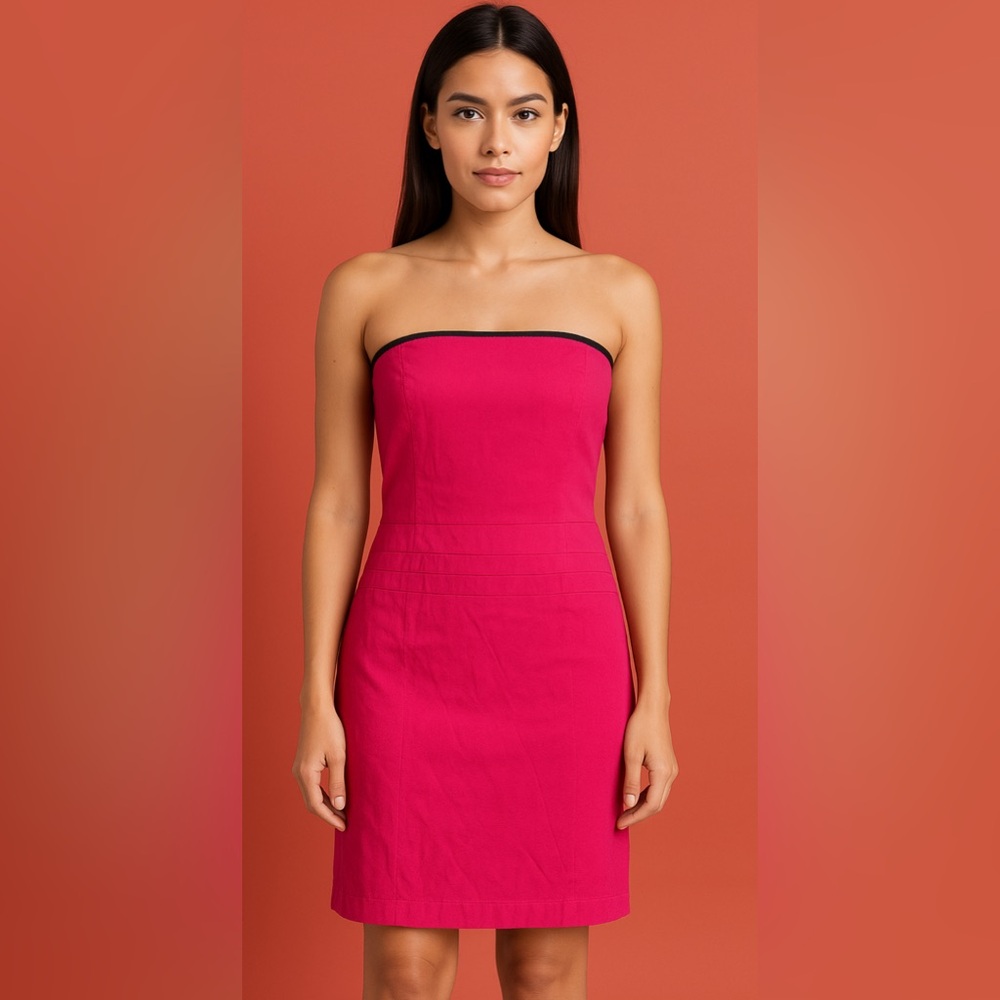 Strapless hot pink / fuchsia strapless mini dress